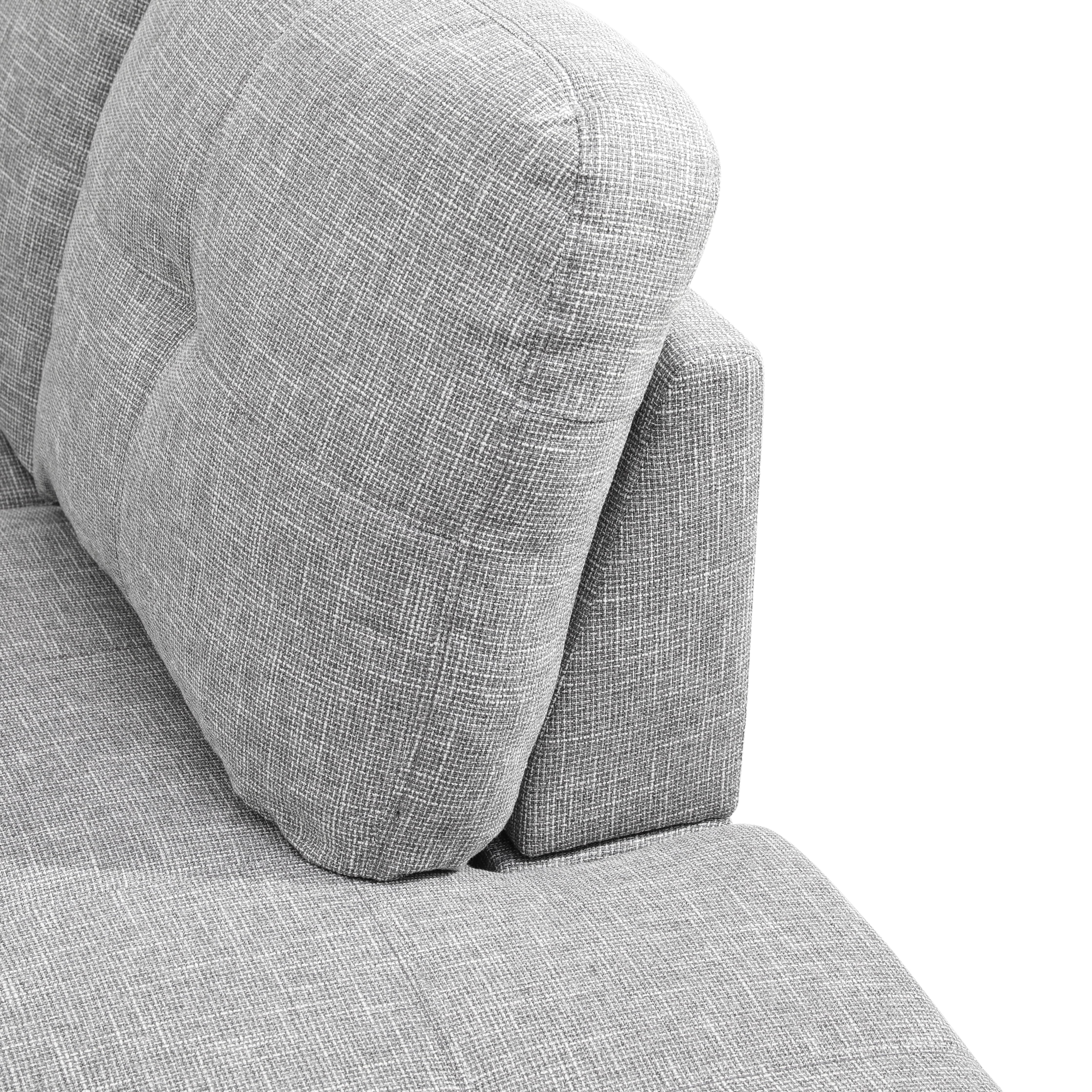 MAYEERTY Modern Adult 3-Piece Couch Set Grey Durable Neutral Furniture Everyday Living Room Use