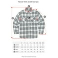 thumbnail image 3 of YAGO Men's Plaid Flannel Button Down Casual Shirt Jacket Wine/Black 5 (S-5XL), 3 of 3