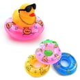 thumbnail image 4 of Pato de juguete para baño, pato de goma de dibujos animados con anillo de natación, collar, gafas de sol, juguete para Baby Shower, adornos para coche, decoración del tablero, 4 of 5