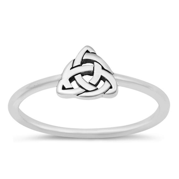 Celtic Triquetra Knot Ring .925 Sterling Silver Band Jewelry Female Male Unisex Size 12