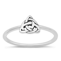 Celtic Triquetra Knot Ring .925 Sterling Silver Band Jewelry Female Male Unisex Size 8