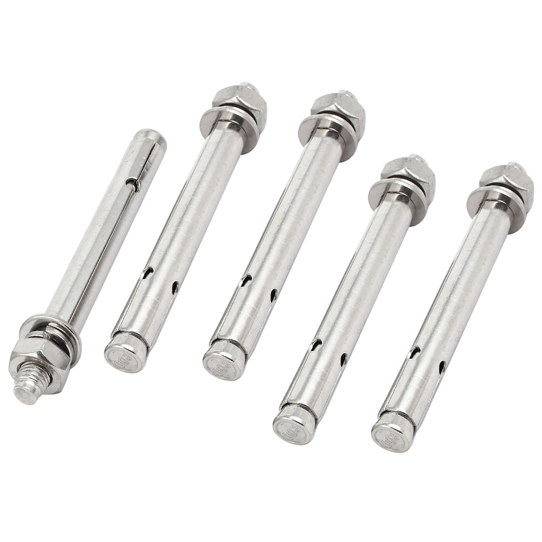 5 Piece Uxcell M8 Hex Nut Expansion Bolt Sleeve Anchors 70mm