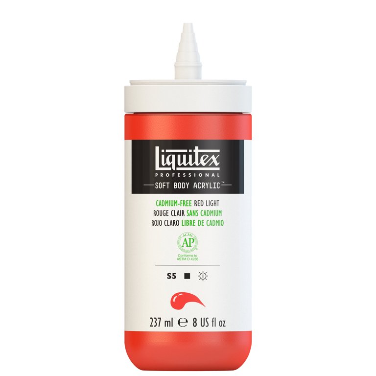 Liquitex Professional Soft Body Acrylic 8oz Cadmium-Free Red Light