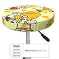thumbnail image 4 of Balery Garden Honeybee Gnomes Velvet Round Bar Chair Cushion Cover Adjustable, Protects From Scratches And Stains, Soft & Washable Ideal For Wooden And Metal Stools - 14 Inch, 4 of 7