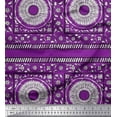 thumbnail image 1 of Soimoi Polyester Crepe Fabric Leaves & Floral Block Decor Fabric Printed Yard 42 Inch Wide, 1 of 3