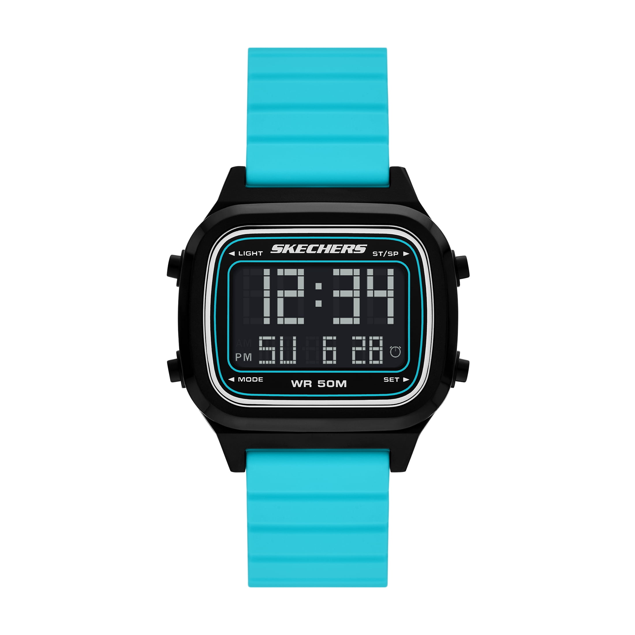 Skechers Mens Analog Digital Black and Green Watch (SR5155W
