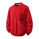 thumbnail image 1 of pstuiky camisetas de manga larga para hombre, Sudadera con capucha y bolsillo de cuello redondo y manga larga de color liso para hombre camisetas de hombre xl, 1 of 3