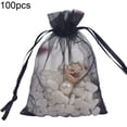 thumbnail image 1 of Yoone 100Pcs Solid Color Yarn Gift Bag Wedding Candy Lucky Pouch Storage Container, 1 of 6