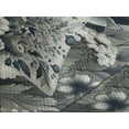 thumbnail image 3 of Ambesonne Navy Blue Quilted Bedspread Set 3 Pcs, Wild Monochrome Flowers, Queen Size, Dark Petrol Blue Coconut, 3 of 4