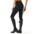 thumbnail image 3 of Women's Horse Riding Pants with Zipper Pockets Knee-Patch Schooling Tights Equestrian Breeches for Women Black S, 3 of 9