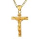 thumbnail image 1 of Men Necklace Jesus Cross Dangle Anti Rust Stainless Steel Jesus Pendant, 1 of 4