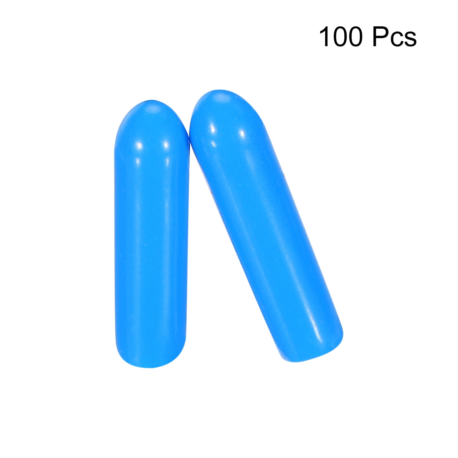 50 Tappi Protettivi In Plastica Arancione Fluorescente - Per Tubi Da 5/16 Pollice - Chiusi