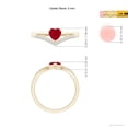 thumbnail image 5 of Angara Natural Ruby Heart Ring with Diamond for Women in 14K Yellow Gold (Size-5mm) – July Birthstone Jewelry | Solitaire Ruby Ring (Ring Size - 7), 5 of 9