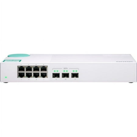 UPC: 0885022017966 | Qnap QSW-308S-US Cost-effective Entry-level 10 GbE Switch with 10G SFP+ Fiber and Gigabit Ethernet