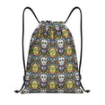 thumbnail image 1 of Fotbe Sugar Skulls Bolsa Mochila con Cordón Estampada, Bolsa de Gimnasio Deportiva, Bolsa Cinch, Bolsa con Cordón para Hombres y Mujeres-Medium, 1 of 6
