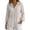 Camel #20, variant on Linen Shirts for Women 3/4 Sleeve Collared Button-Down Shirt Drawstring Sides Casual Summer Blouse for Celebrations S