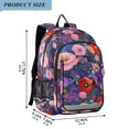 thumbnail image 2 of FORMRS Unisex School Backpack 17" Student Travel Bag with Laptop Compartment, Beautiful Floral Pattern, 2 of 7