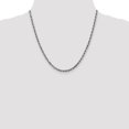 thumbnail image 4 of 14K White Gold Rope Chain Styles Necklace 4 mm Diamond-Cut 20 inch, 4 of 4