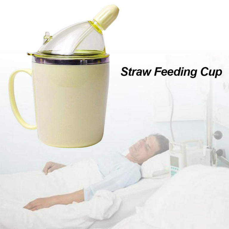 No Spill Cups For Elderly Convalescent Feeding Cup For Elderly & Patients  Drinking Cup With Straw Lid For Seniors Disabled - Water Bottles -  AliExpress