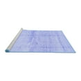 thumbnail image 2 of Ahgly Company Machine Washable Indoor Square Solid Blue Modern Area Rugs, 4' Square, 2 of 4