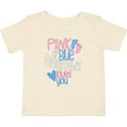 thumbnail image 3 of Inktastic Pink or Blue, Big Brother Loves You Footprints and Heart Boys Baby T-Shirt, 3 of 5