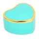 thumbnail image 5 of Caja de anillo en forma de corazón, elegante y elegante caja de regalo para exhibición de joyas con luz LED para compromiso, boda, cian, 5 of 10