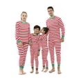 thumbnail image 1 of Pyjamas de Noël Rayés Rouges et Blancs pour Famille, Vêtements de Nuit pour Enfants, Pyjamas pour Famille, Vêtements de Maison pour Couples, 1 of 5