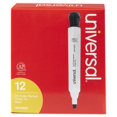 thumbnail image 1 of Universal Unv43651 Marcador De Borrado En Seco Con Punta De Cincel Ancha, Negro (1 Docena), 1 of 5
