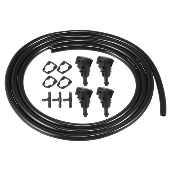 4pcs Car Front Windshield Washer Nozzles for GMC Envoy 2002-2009 15878745 with 1 Meter Washer Fluid Hose
