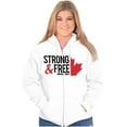 thumbnail image 4 of Canada Strong And Free Maple Leaf Unisex Fleece Graphic Zip Up Hoodie Brisco Brands 2X, 4 of 5