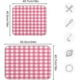 thumbnail image 3 of SKYSONIC Microfiber Dish Drying Mat, Buffalo Check Plaid Absorbent Dish Drying Rack Pads Kitchen Counter Mat 18"X24" Pink White Tartan Pattern Checkered Heat Resistant Sink Mat Dish Draining Mat, 3 of 6