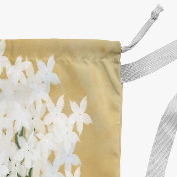 Simply Daisy Paperwhites 18 x 29 in Yellow Laundry Bag
