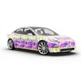 thumbnail image 6 of Rwraps Purple Mosaic Pizza Edge Matte Vinyl Film Wrap 59in x 20ft Vinyl Vehicle Car Film Sheet Roll, 6 of 9