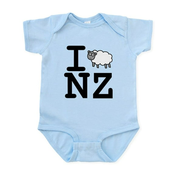 CafePress - I Sheep NZ Infant Bodysuit - Baby Light Bodysuit, Size Newborn - 24 Months
