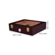 thumbnail image 3 of Caja de puros con tapa de vidrio, higrómetro, humidificador y divisor para humectar y almacenar puros. Ideal para uso doméstico, en bares y viajes. Marrón., 3 of 6