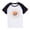 #0184-Black, variant on Cowsor Kids Daisy Printed Raglan Sleeve Short Sleeve Crewneck T Shirt Casual Summer Tee for 2-14 Years Old Outdoor Activity