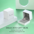 thumbnail image 5 of Beautlace 925 Sterling Silver Birthstone Ring,Adjustable Square Zirconia Band Ring Jewelry Gifts for Women, 5 of 9