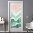 thumbnail image 4 of Ocean Wave Window Privacy Film Sage Green Gradient Beach Boho Decorative Glass Window Film UV Blocking Static Cling Non-Adhesive Sticker Covering for Home Door 35.4x78.7 inches, 4 of 8