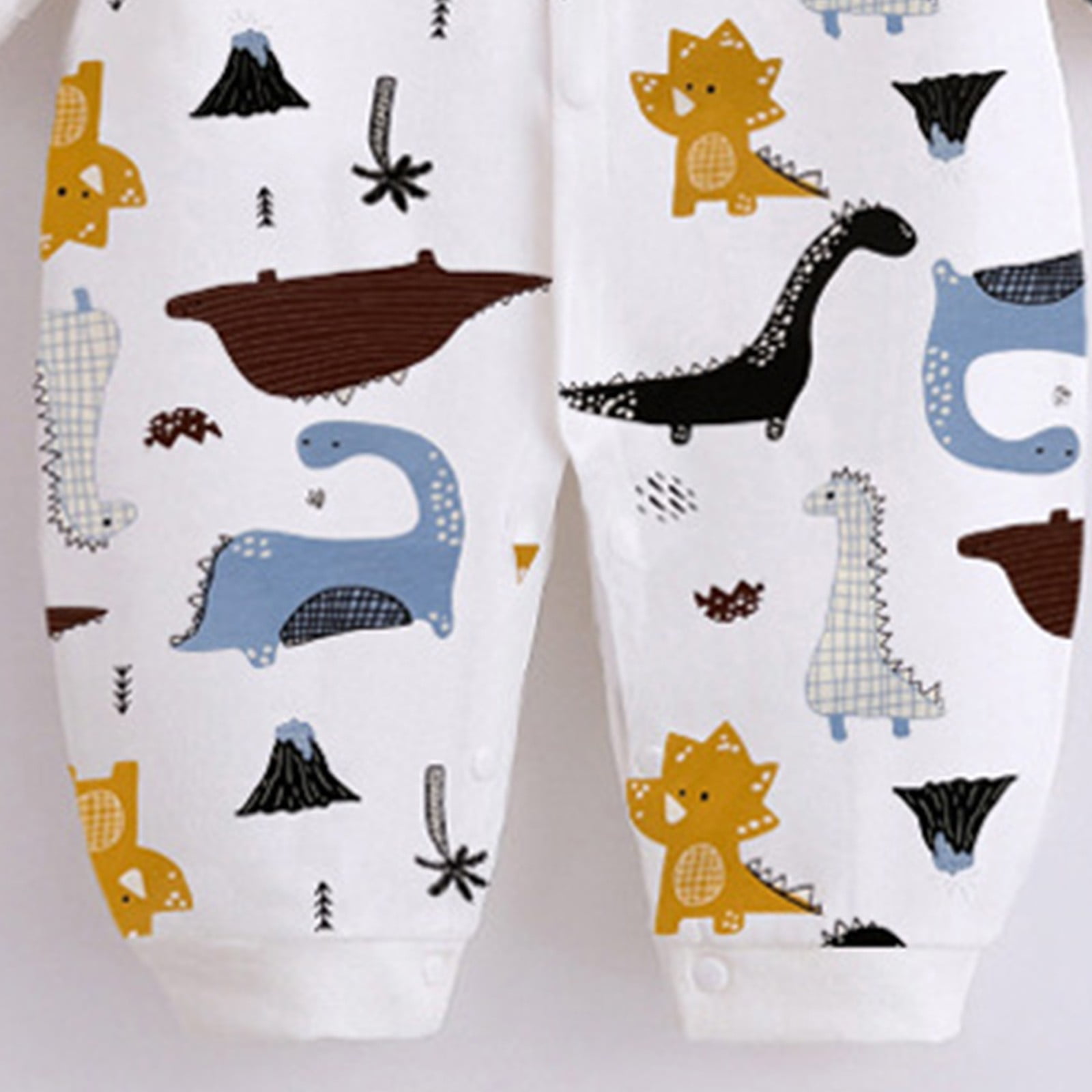 Newborn Baby Boys Girls Rompers V Neck Long Sleeve Toddler Romper Cute Print Side Tie Romper Jumpsuits Unisex Cotton Infant Clothes 0-9 Months