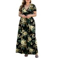 thumbnail image 5 of PCEAIIH Women's Long Sleeve Plus Size Dress Casual Maxi Dresses XL-5XL Soft with Pockets, 5 of 5
