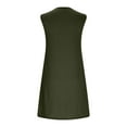 thumbnail image 6 of Lorytime Sundresses for Women Midi Green Ring Hole V Neck Tank Dress Sleeveless Solid Knee Length Dress Casual Trendy Travel Dresses Hawaiian Summer Beach Vacation Dresses L, 6 of 9