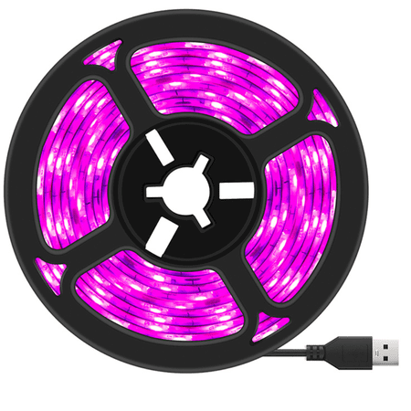 2M Flexible Full Spectrum LED Grow Light Strip Waterproof Plant Growth Supplement Lamp Indoor Hydroponics Greenhouse Horticulture Lighting for Succulents Vegetables Flowers
