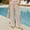 Brown, variant on Womens Linen Striped Wide Leg Pants Elastic Waist Drawstring Casual Pants With Pockets Loose Beach Trousers For Summer Vacation S