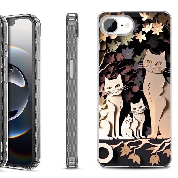 Shockproof Protective Phone Case for iPhone 16e, by OneToughShield - Cat Craft