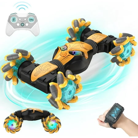 Gesture Sensing RC Stunt Car Toys, 2.4Ghz Double Sided 360 DegreeSpins and Flips Gesture Sensor Toy Cars for 6-12 year Boys&Girls - Best Birthday Gifts for Kids,Controlle Remote Control Twist Cars