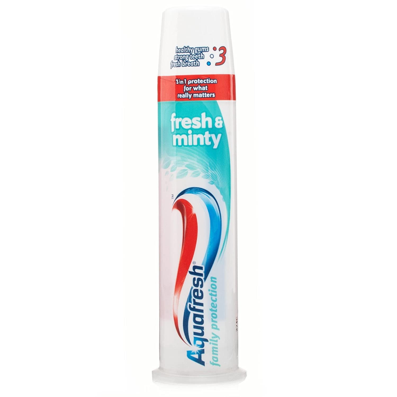 Aquafresh Fresh And Minty Whitening Pump Action 3 In 1 Formula Toothpaste