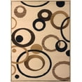 thumbnail image 2 of Designer Home Soft Transitional Indoor Modern Area Rug Rings Donuts - Actual Size: 7' 10" x 10' 6" Rectangle (Ivory), 2 of 5