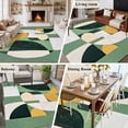thumbnail image 6 of Abstract Watercolor Area&nbsp;Rug 5x7ft Street Art Green Geometric Design Non-Slip&nbsp;Washable Square&nbsp;Rugs Soft Felt Indoor Floor Mat for Bedroom Kitchen Living Room Bathroom, 6 of 9
