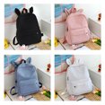 thumbnail image 5 of KEVCHE Bunny Ear Backpack with Cute Pendant for Students, Lightweight Daypack with Adorable Plush Bunny Ears, School Bag Book Bag Travel Backpack , Durable Casual Rucksack for Students, 5 of 9