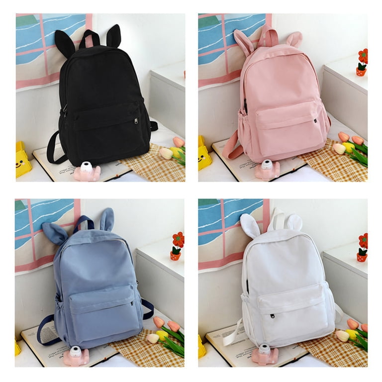 Kawaii Bunny Ear Backpack Daypack School Bookbag with Pendant Amazon.com | SUFUZEGA Kawaii Bunny Ear Backpack with Cute  main image 3